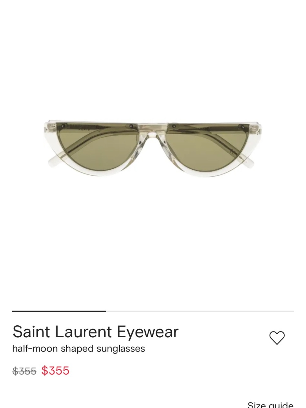 Saint Laurent Half Moon Sunglasses